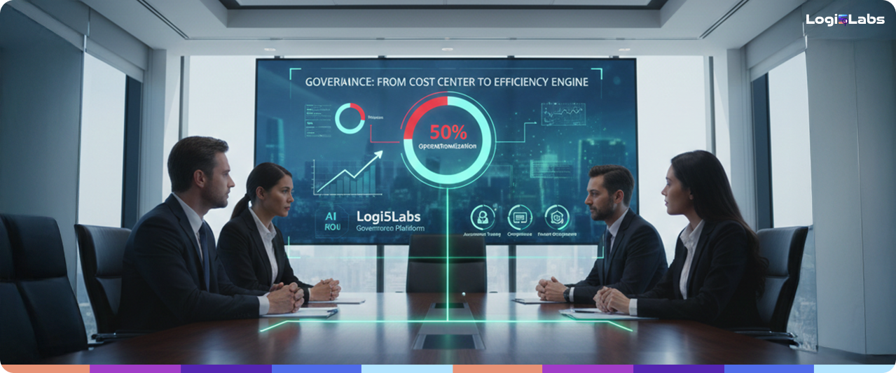 A flow chart showing the transition from AI ethics principles to measurable ROI and business value.