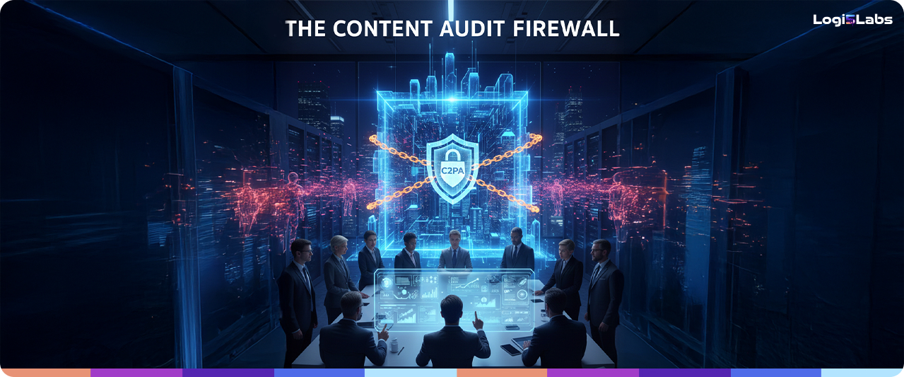 Cryptographic content provenance chain of custody acting as an audit firewall for AI compliance (C2PA)